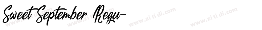 Sweet September Regu字体转换